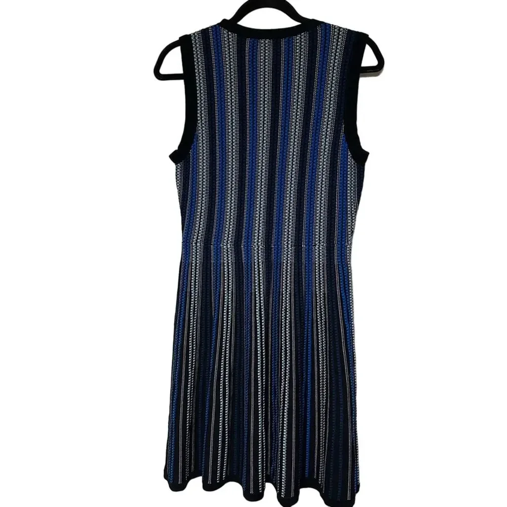Kate‎ Spade Striped Sweater Sleeveless Dress Ribbed Knee Length Size Small EUC